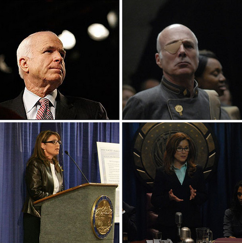 McCain / Palin = Tigh / Roslin
